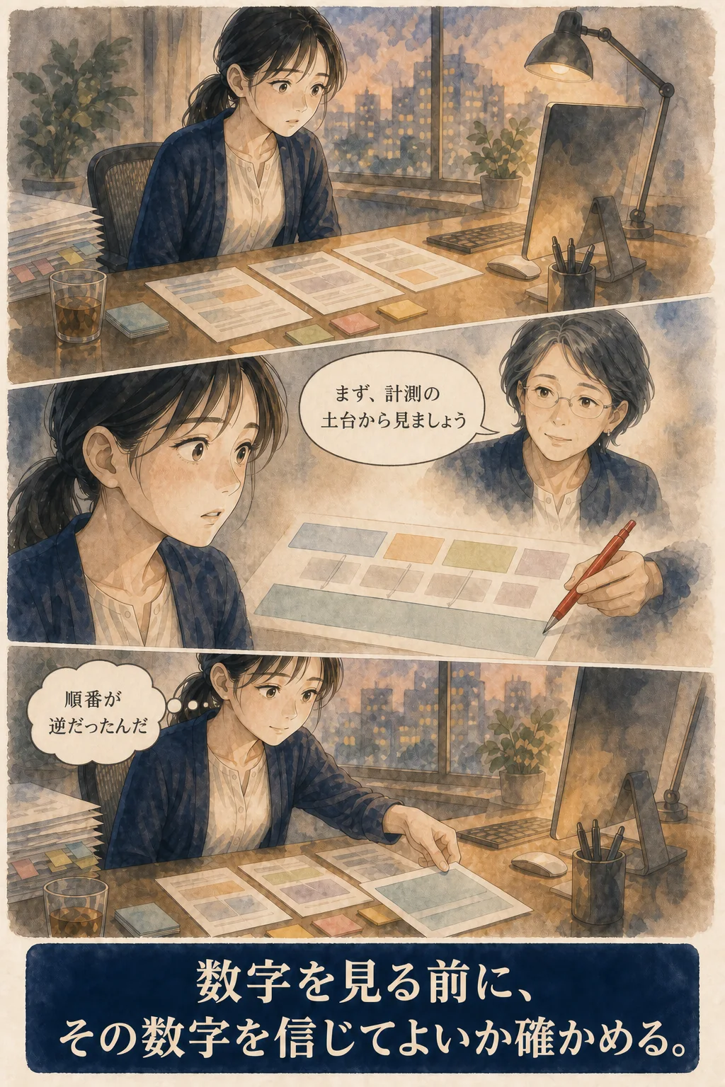 まず、計測の土台から見ましょう。順番が逆だったんだ。数字を見る前に、その数字を信じてよいか確かめる。